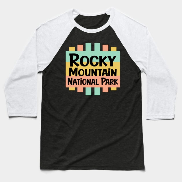 Rocky Mountain National Park Baseball T-Shirt by colorsplash